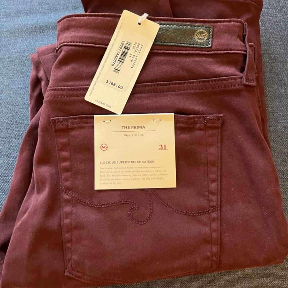 AG Jeans: Prima, Boysenberry, Size 31